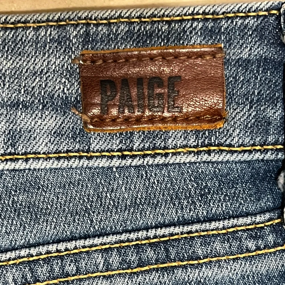 PAIGE Daryn Short Juno Destructed Denim Cutoff Denim Shorts Small Size 25